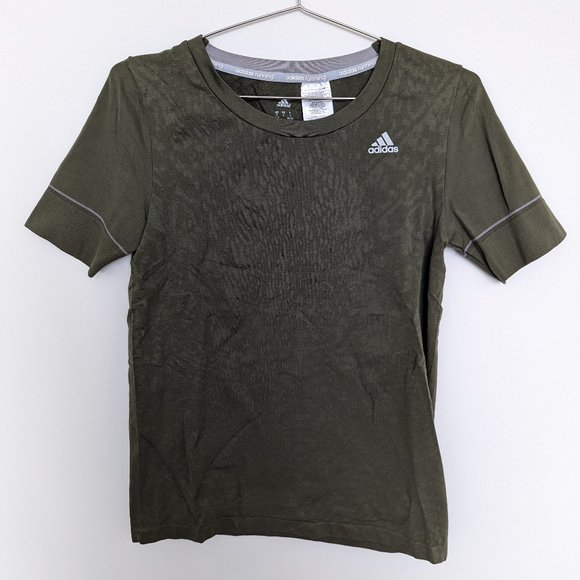 Adidas Running Tee, Olive Green, Women's S - Picture 1 of 4